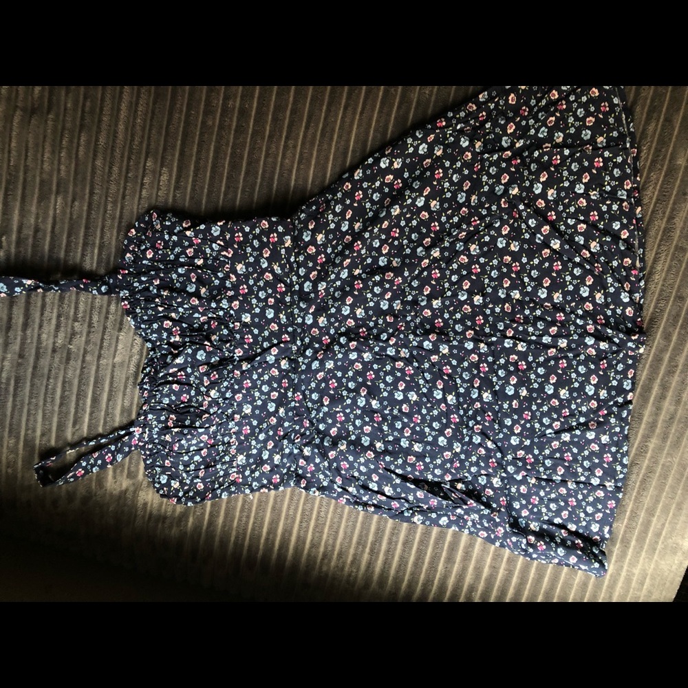 Navy dress with flowers